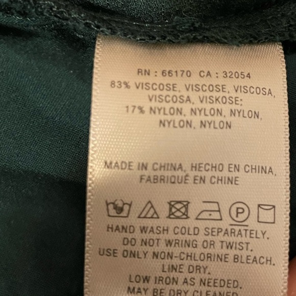 Anthropologie ETT: TWA Wide Legged Malia Forest Green Palazzo Pants Size XS - Picture 6 of 8